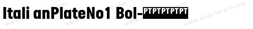 Itali anPlateNo1 Bol字体转换